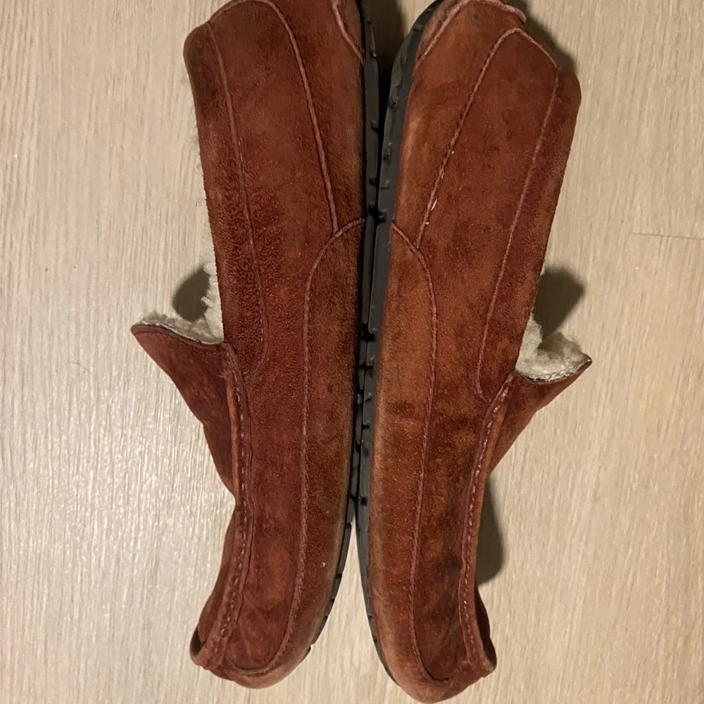 UGG Ascot Shoes Mens US 12 Suede Shearling Chestnut Slippers Loafers Nordstroms